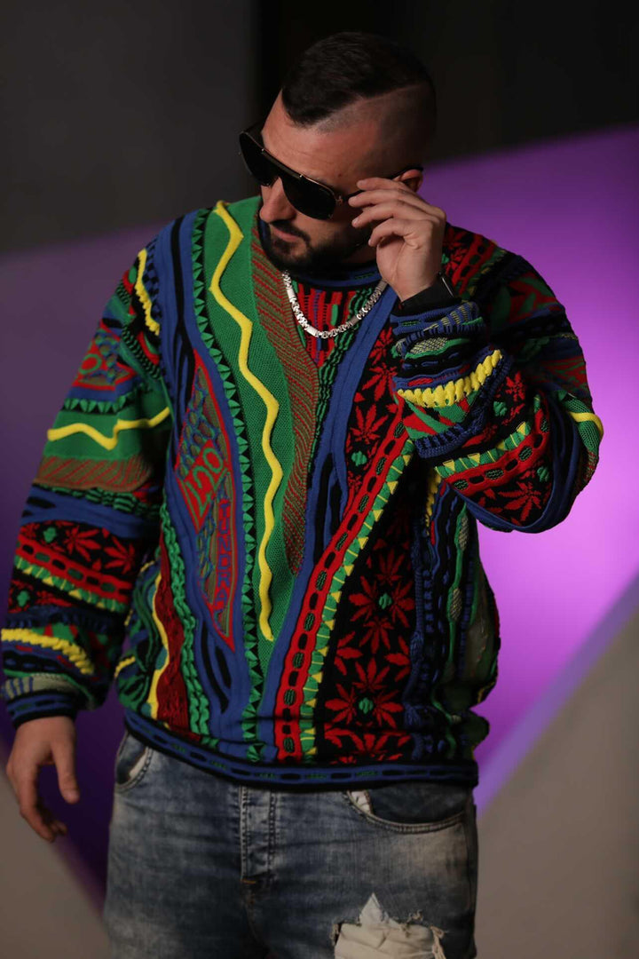 Tundra® Sweater Men's Design 420 Sweater Limited Edition Colorful